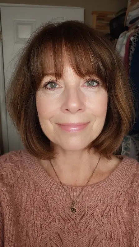 Chic Layered Bob with Soft Bangs