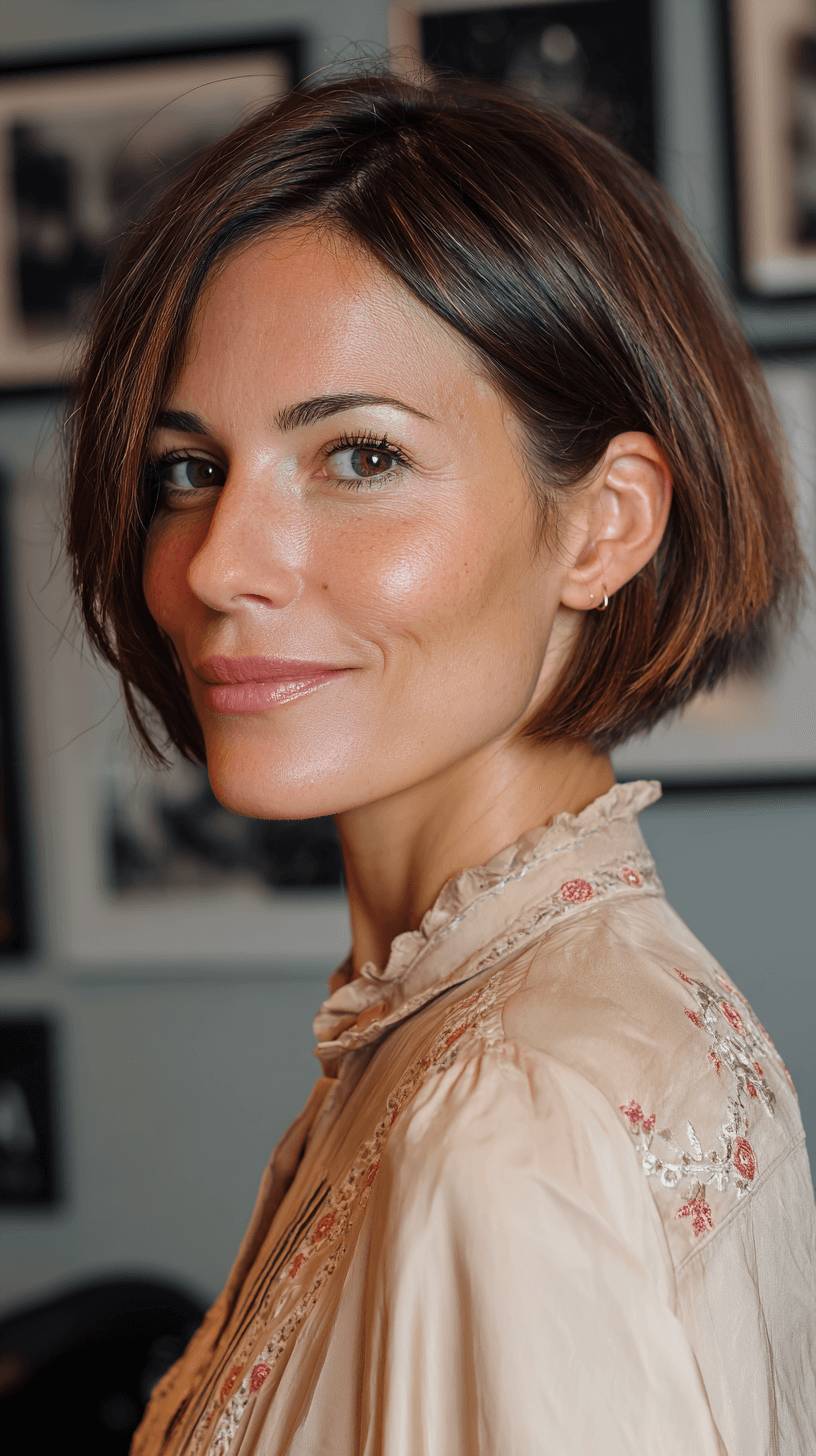 Chic Rounded Bob with Soft Layers