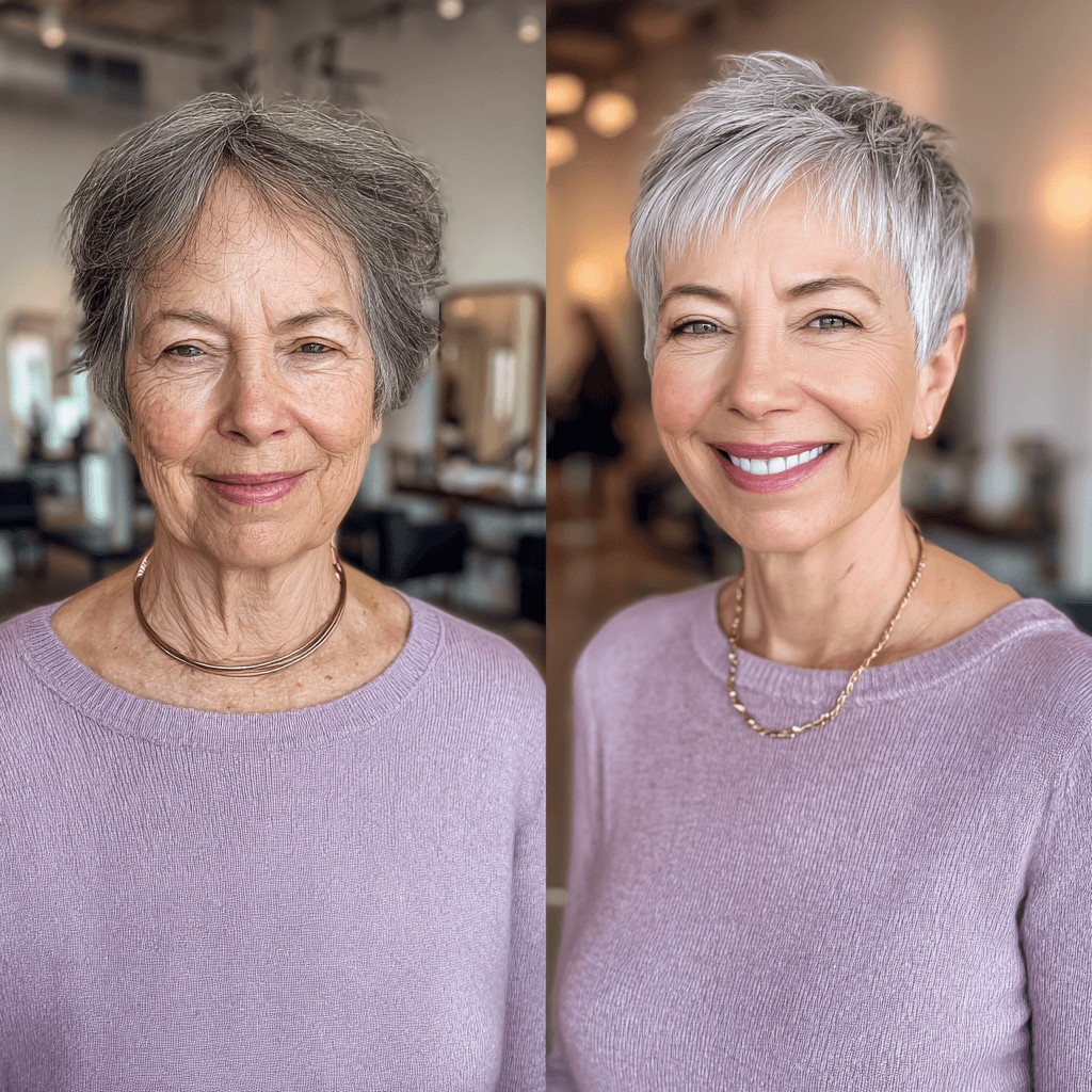 Chic Silver Pixie Cut