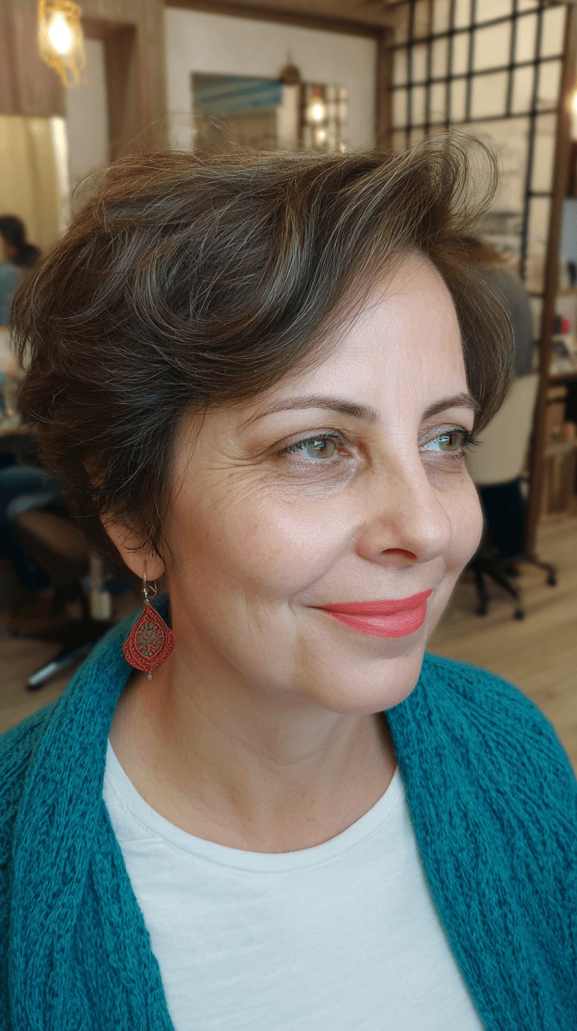 Chic Softly Textured Crop with Gentle Waves