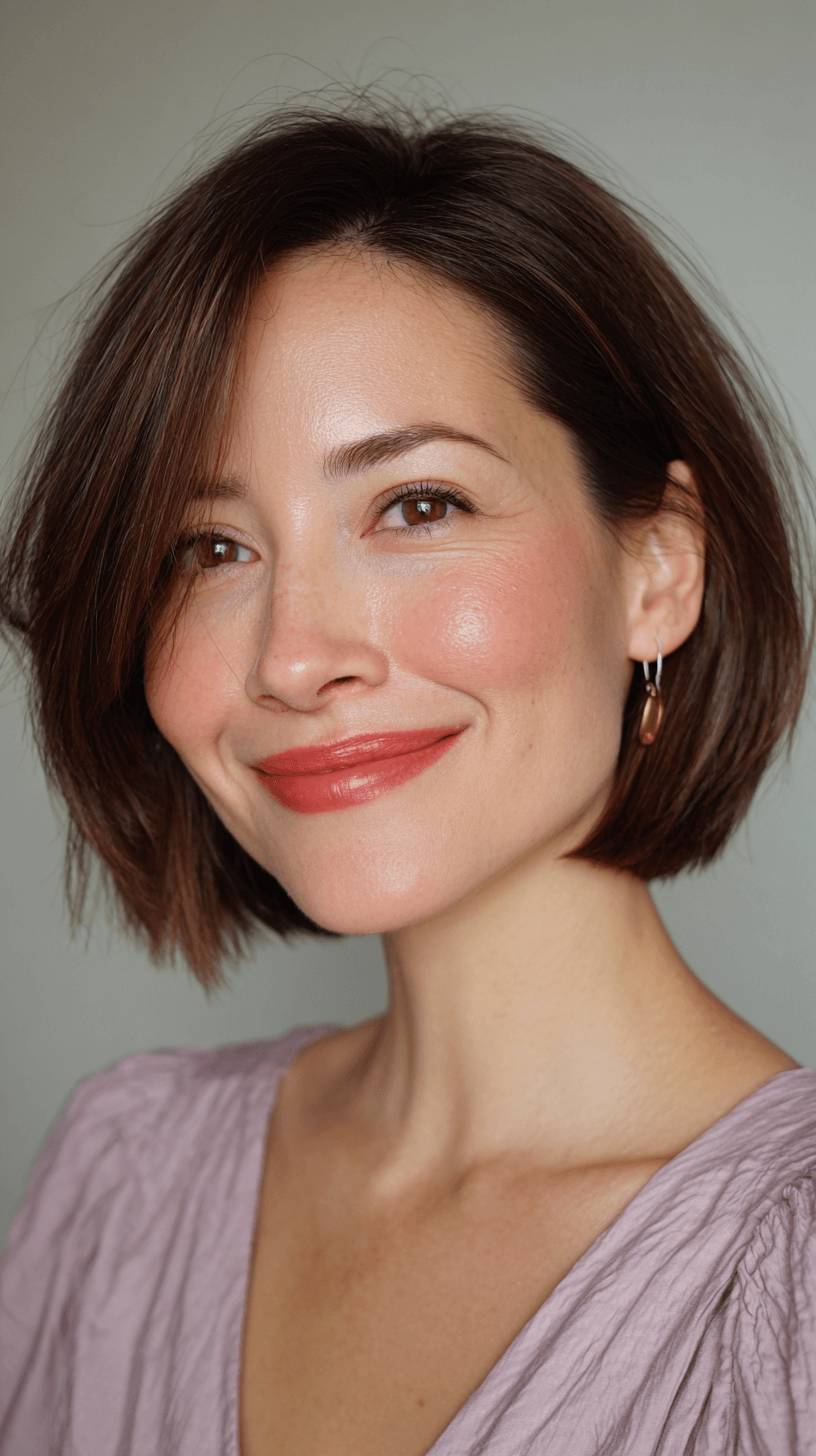 Chic Textured Bob with Playful Movement