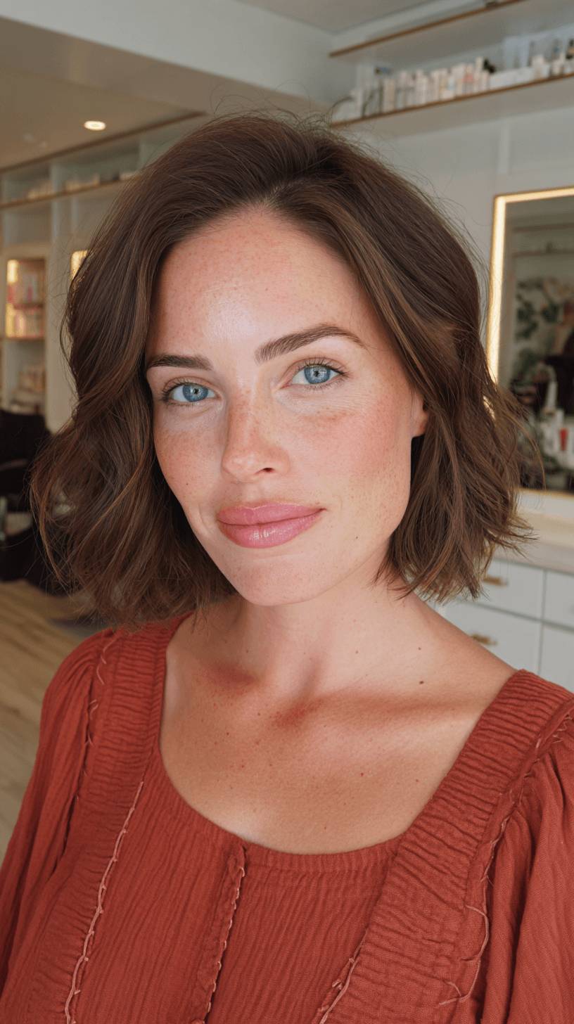 Chic Textured Bob with Soft Beachy Waves