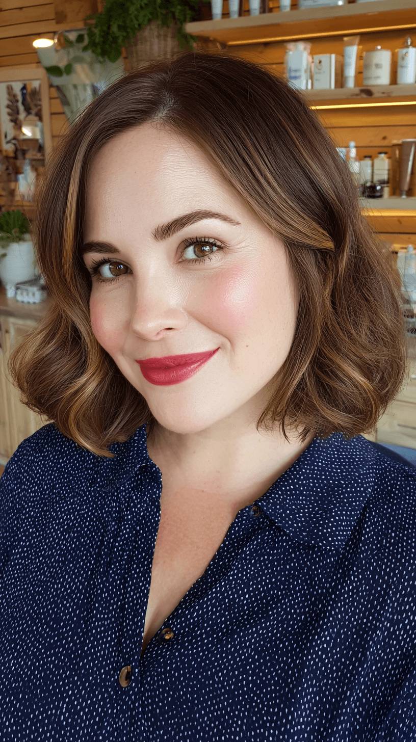 Chic Textured Bob with Soft Curls