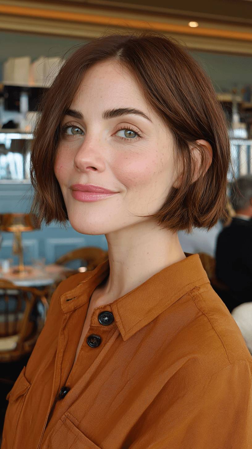 Chic Textured Bob with Subtle Framing Layers