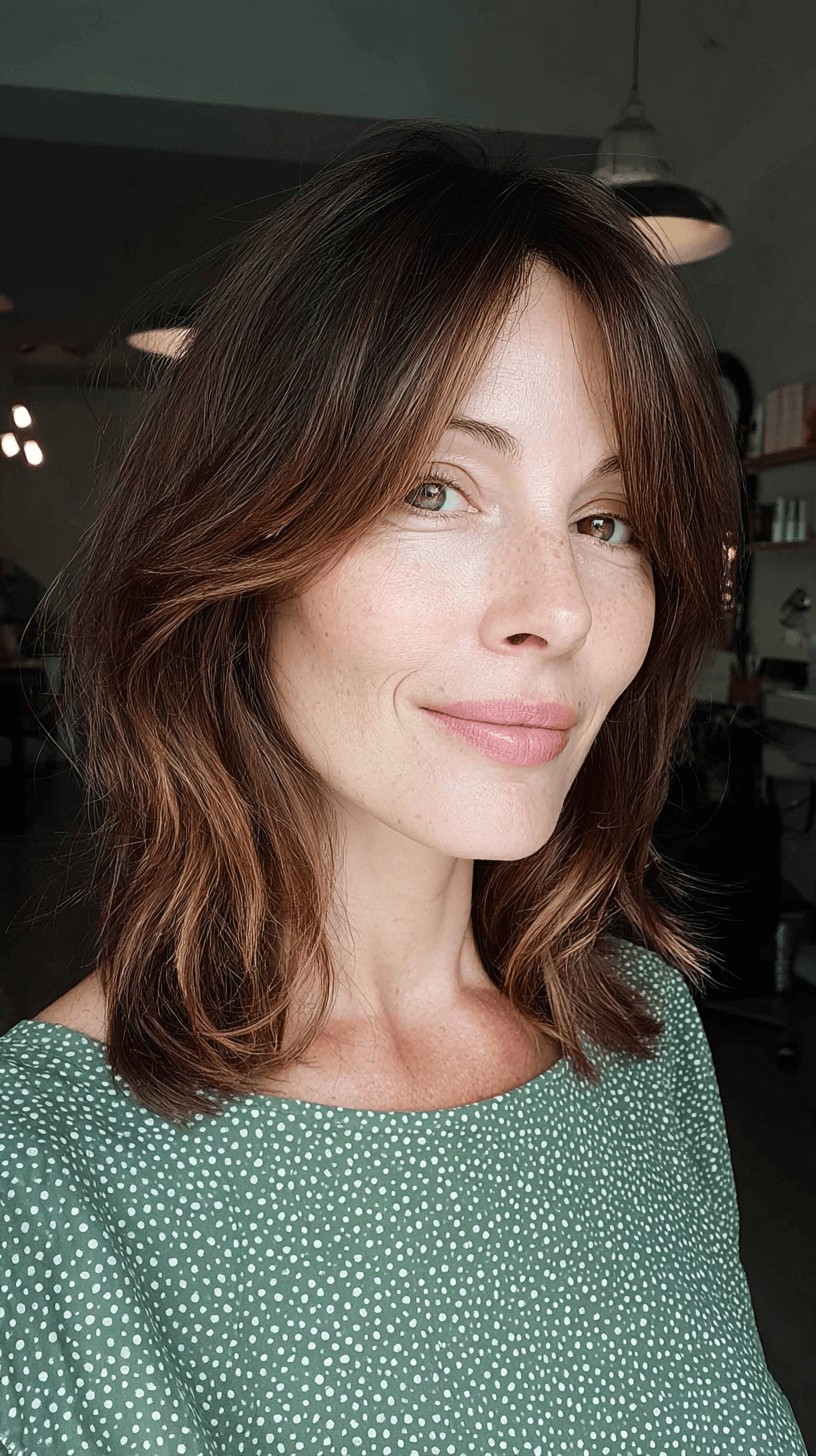 Chic Textured Mid-Length Cut with Soft Face-Framing Layers