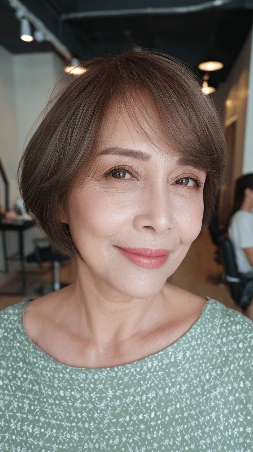 Chic Textured Pageboy Bob with Subtle Layers