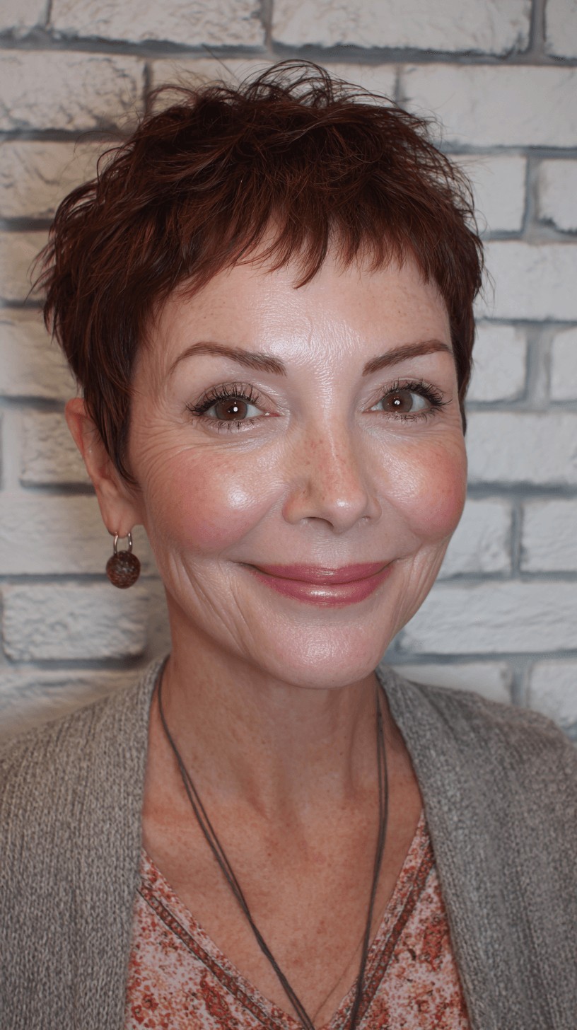 Chic Textured Pixie Cut with Soft Layers