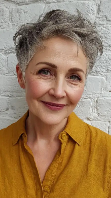 Chic Textured Pixie with Playful Volume