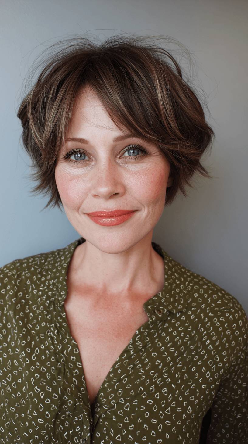 Chic Textured Short Cut with Playful Layers