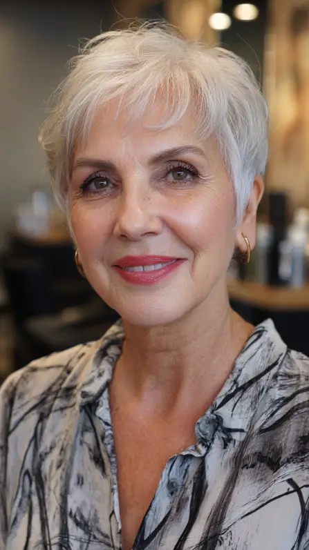 Chic Textured Short Pixie with Subtle Volume