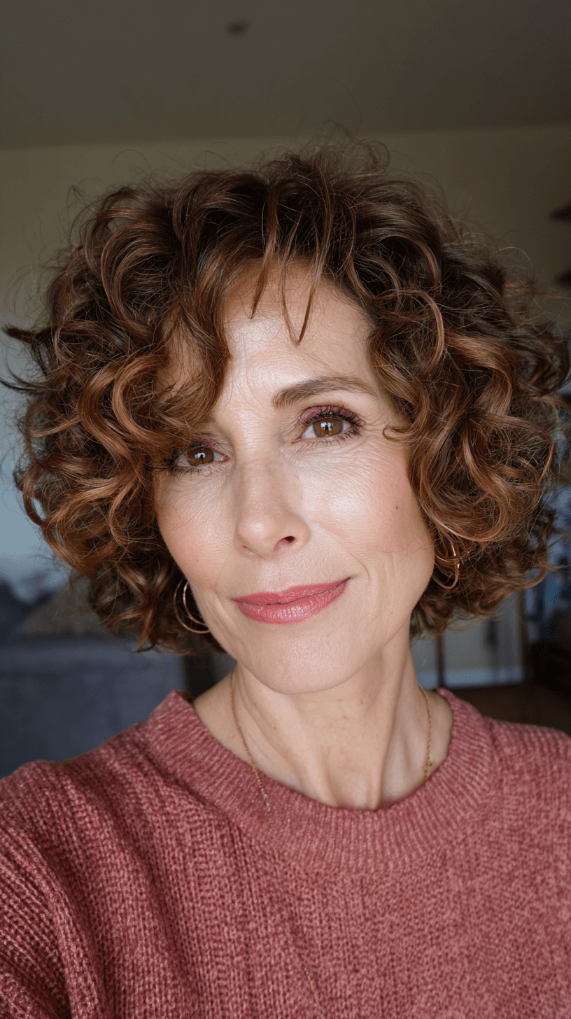 Chic Voluminous Curly Lob with Soft Ends