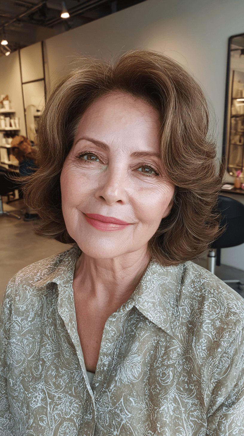 Classic Soft Wavy Lob with Gentle Layers