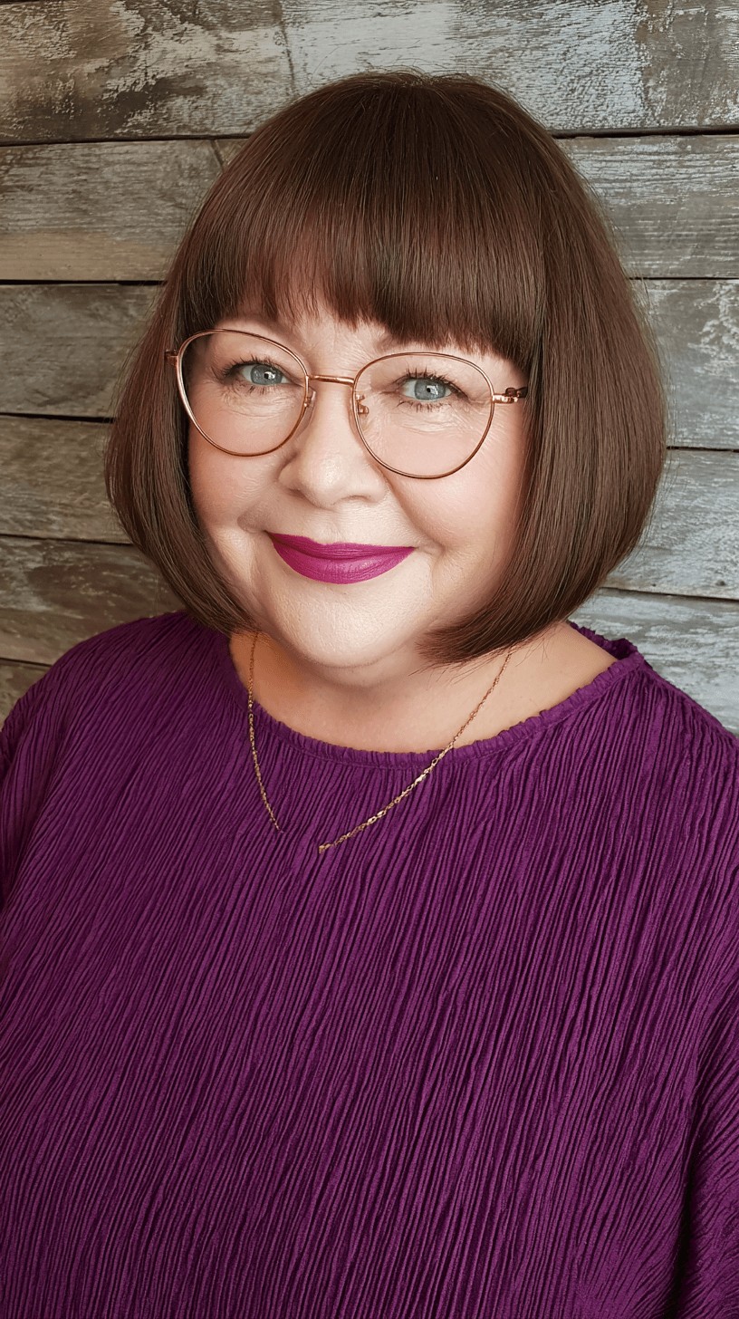 Classic Straight Pageboy Bob with Soft Bangs