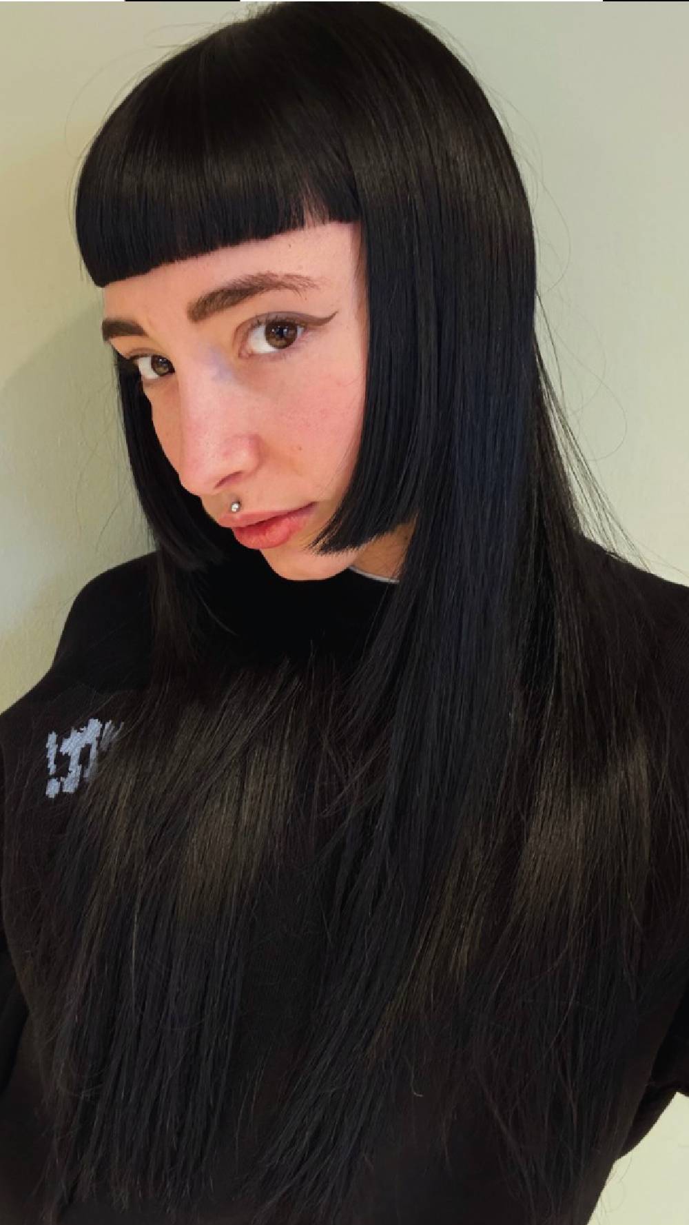 Edgy Hime Cut with Bold Blunt Bangs