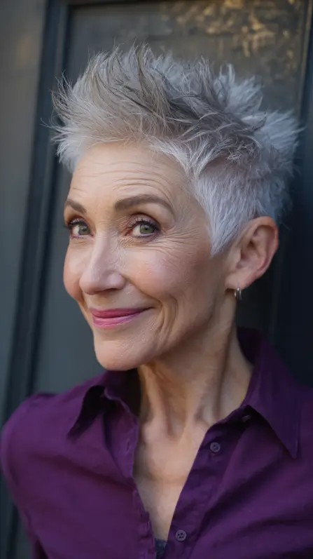 Edgy Textured Pixie with Bold Height