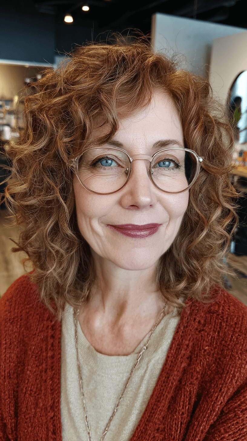 Elegant Curly Shoulder-Length Cut with Subtle Layers