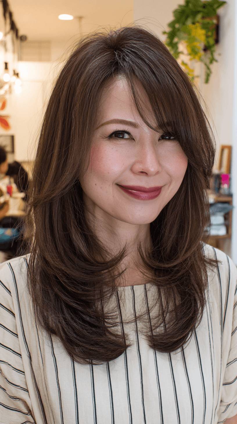 Elegant Layered Cut with Soft Face-Framing Pieces