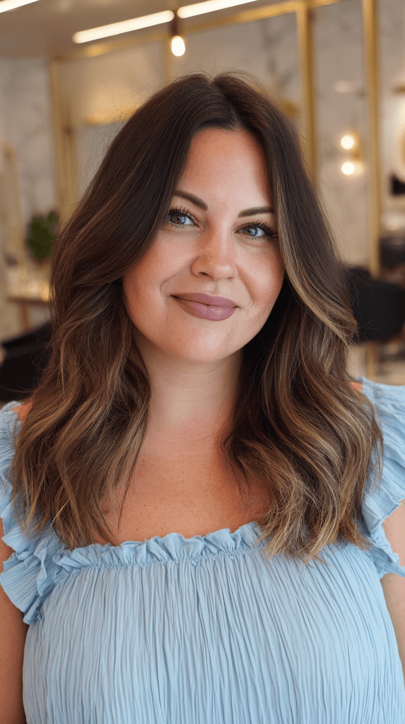 Elegant Mid-Length Layers with Subtle Highlights