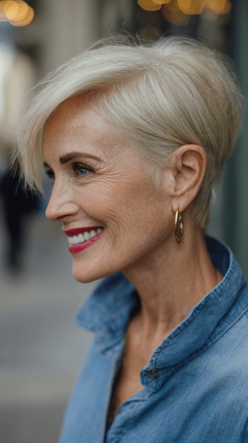 Elegant Softly Layered Pixie Cut with Subtle Textures