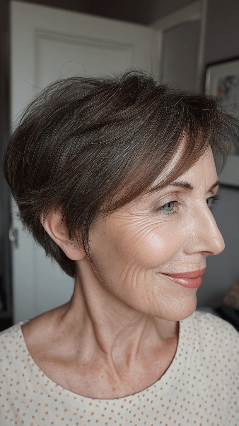 Elegant Softly Textured Pixie Cut with Subtle Layers