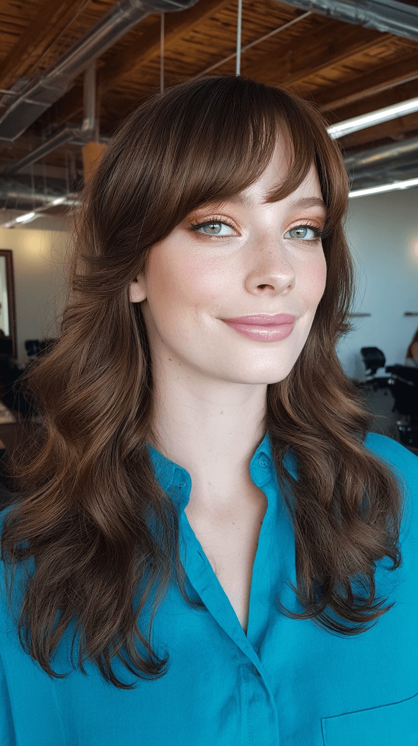 Gorgeous Long Layered Haircut with Soft Bangs