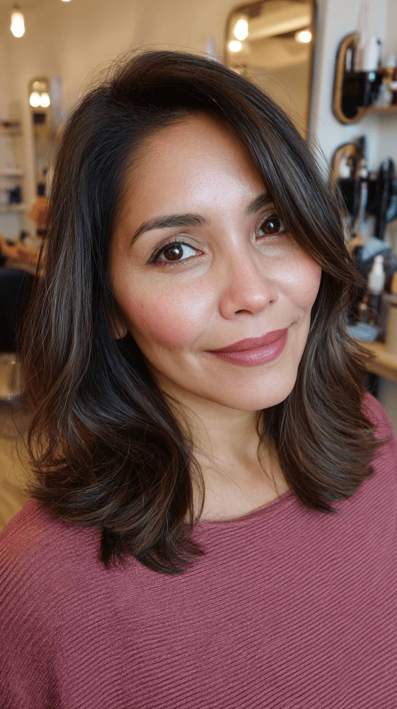 Gorgeous Textured Lob with Soft Waves