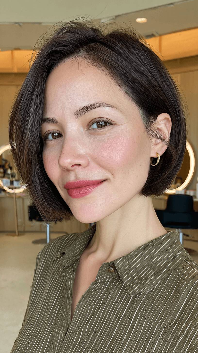 Modern Blunt Bob with Soft Texture