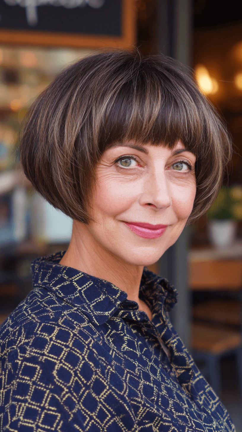 Modern Rounded Bob with Subtle Highlights