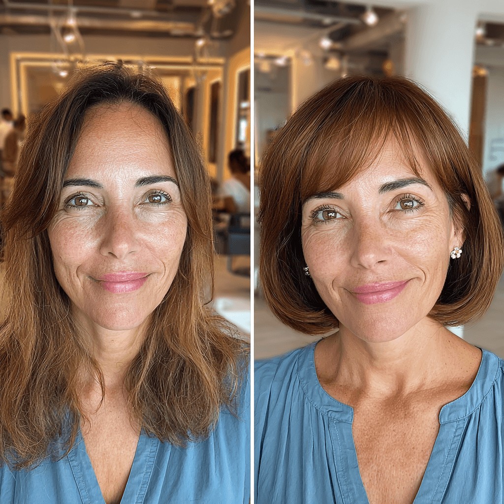 Modern Sleek Bob with Subtle Auburn Tones