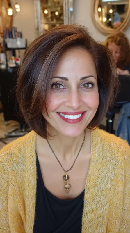 Modern Textured Bob with Subtle Highlights