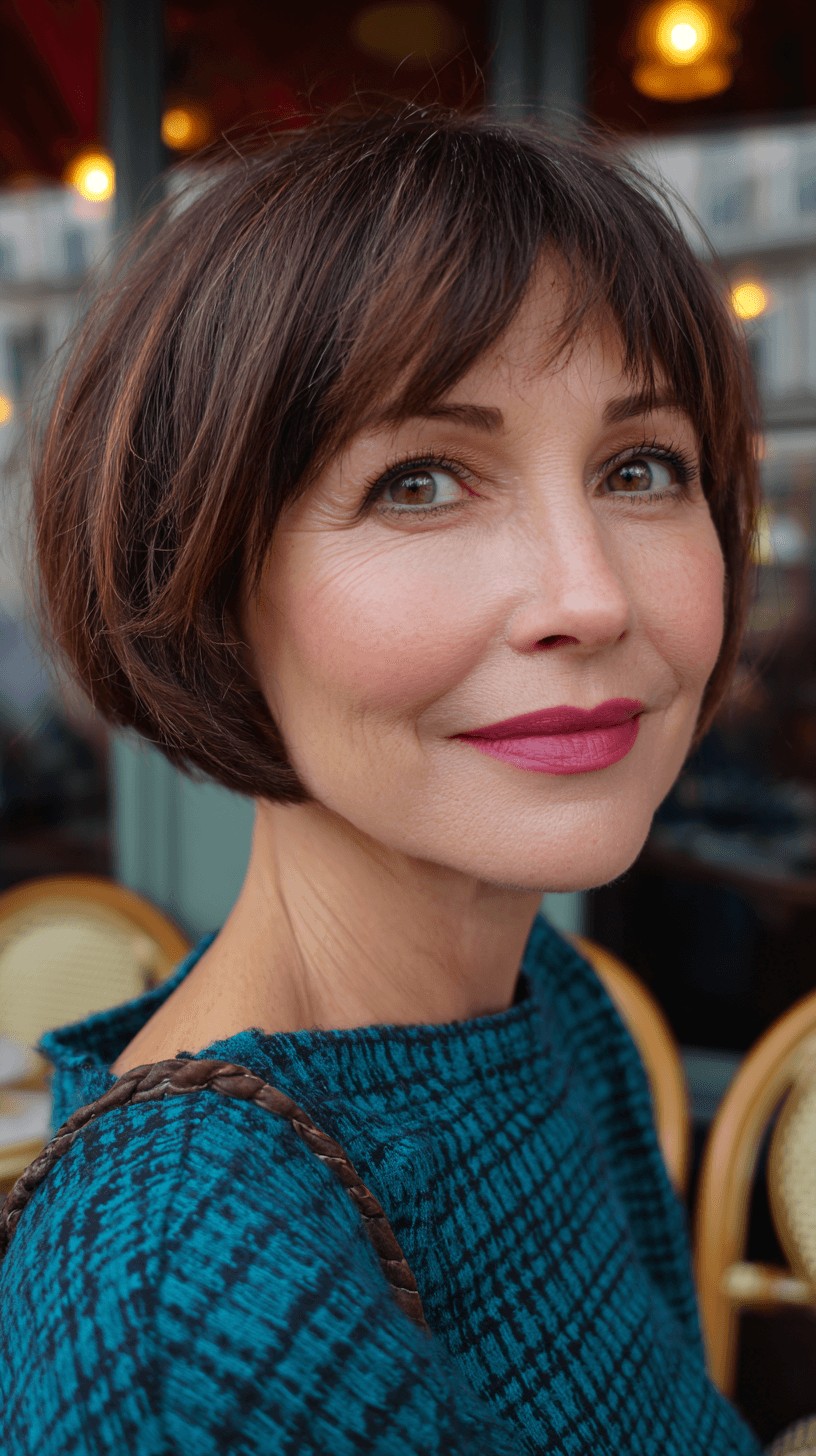 Modern Textured Bob with Wispy Bangs