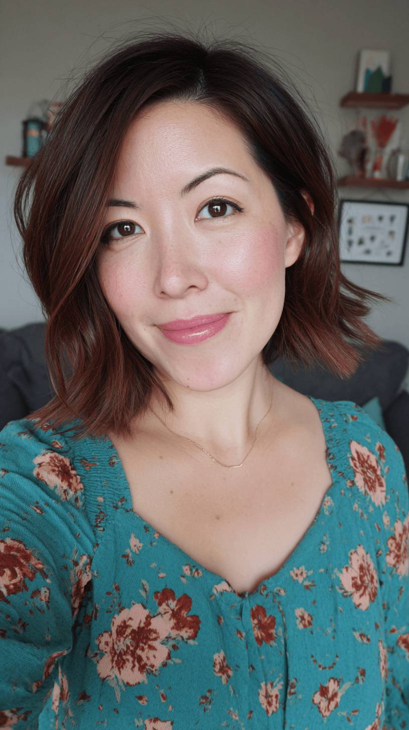 Modern Wavy Lob with Textured Ends