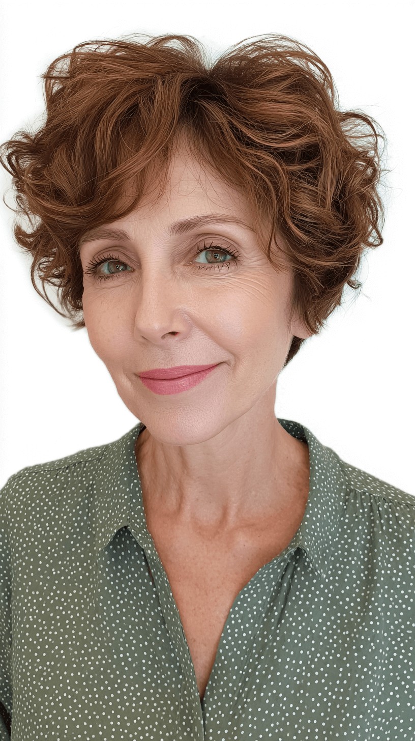 Playful Curly Crop with Soft Layers