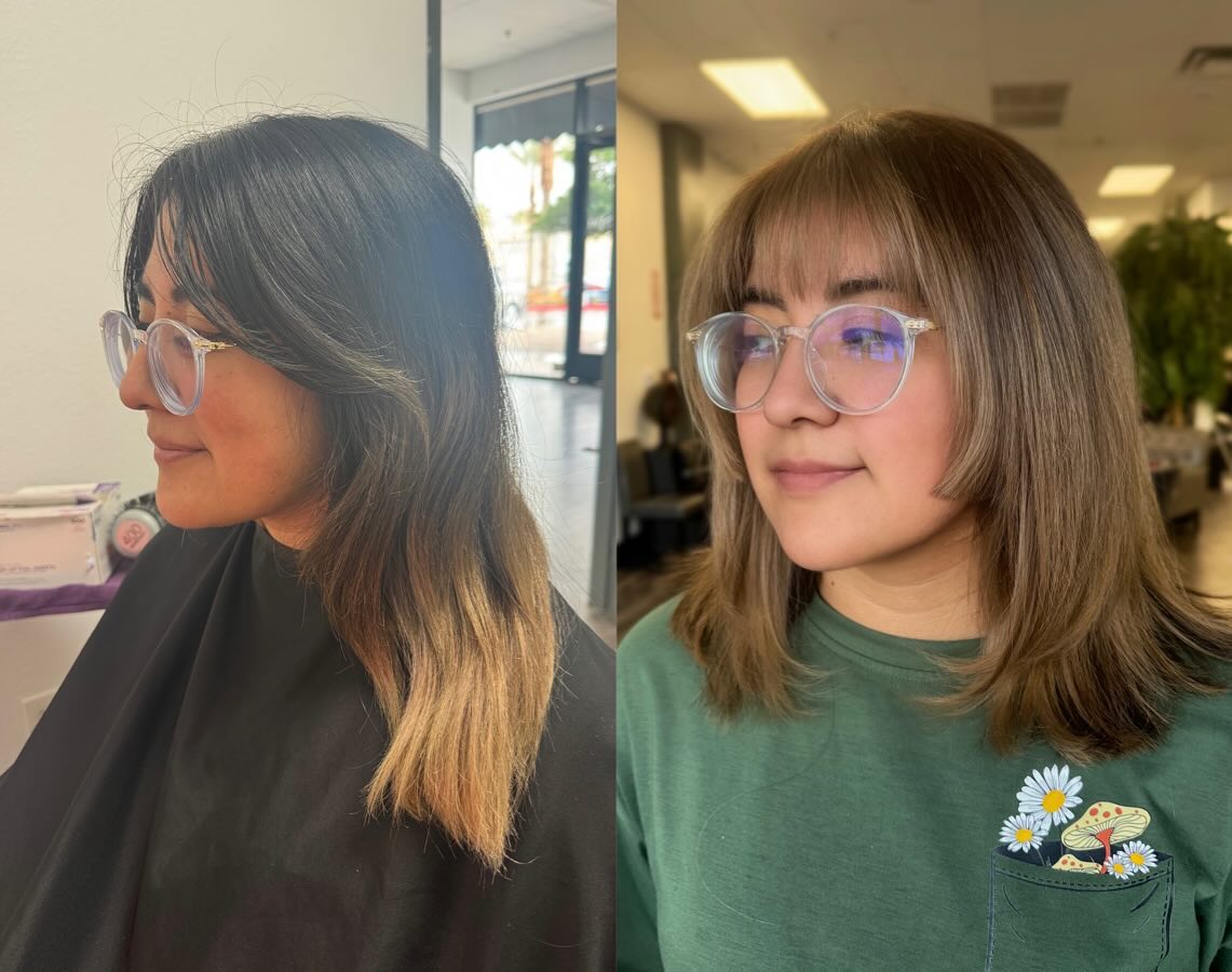 Refined Hime Cut with Soft Fringed Bangs