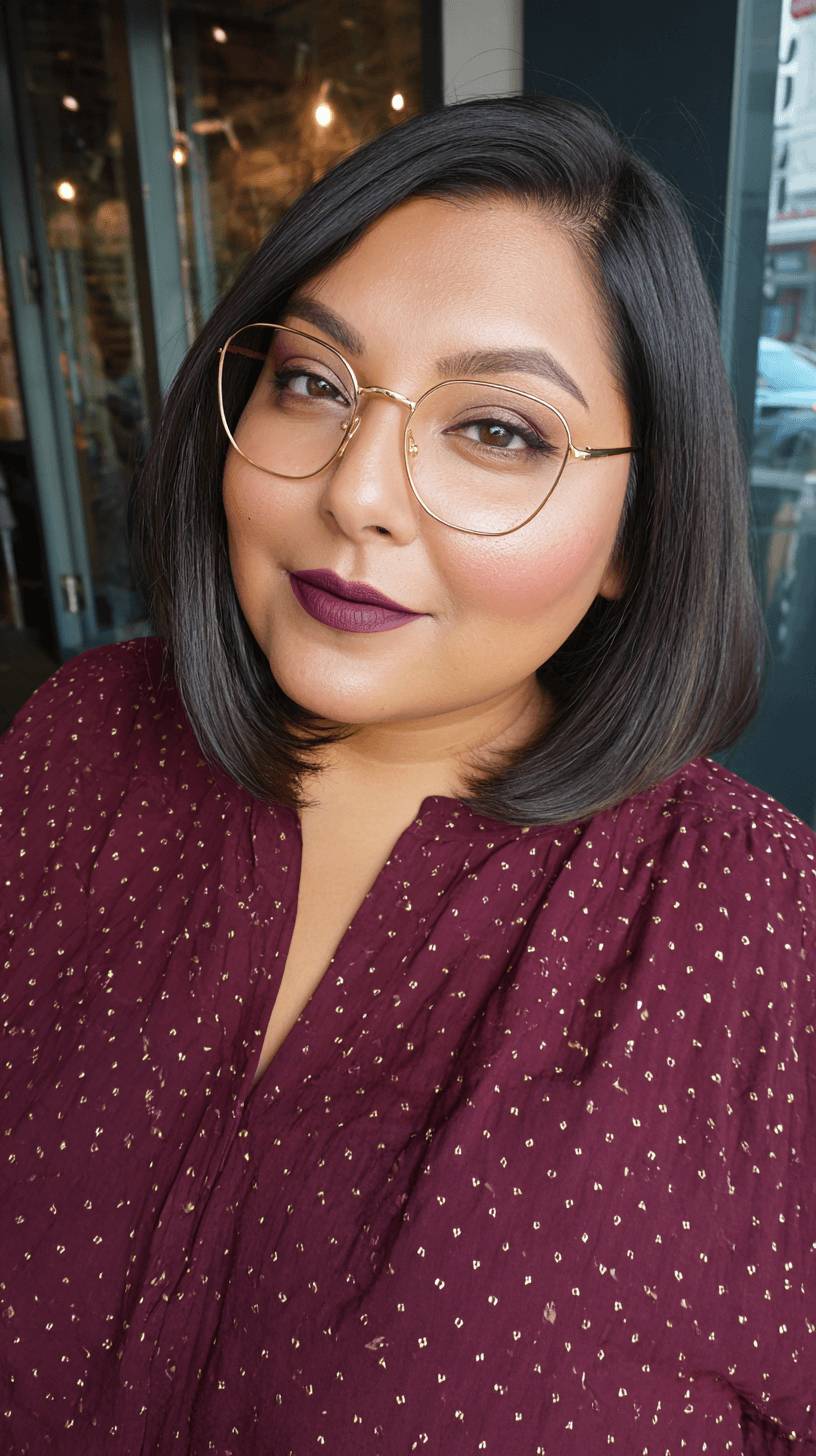 Sleek Chin-Length Bob with Subtle Shine