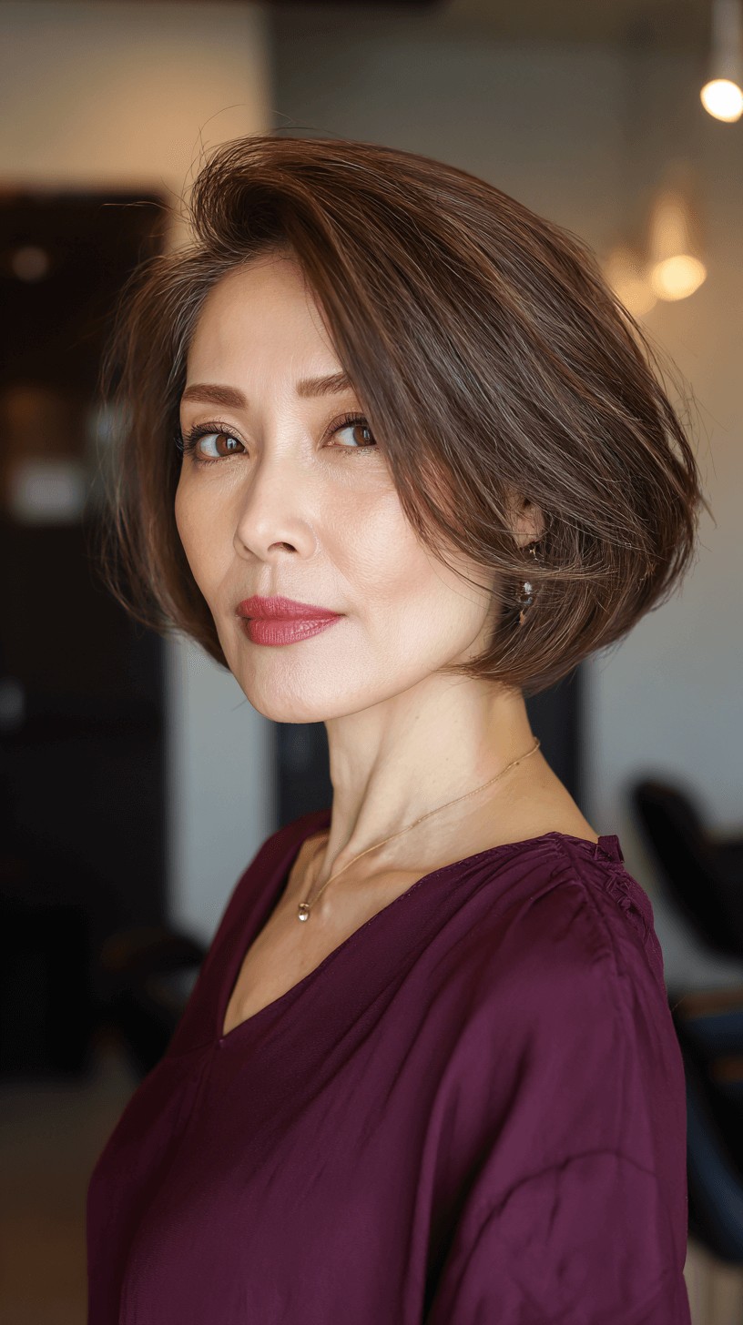 Sleek Layered Bob with Subtle Volume