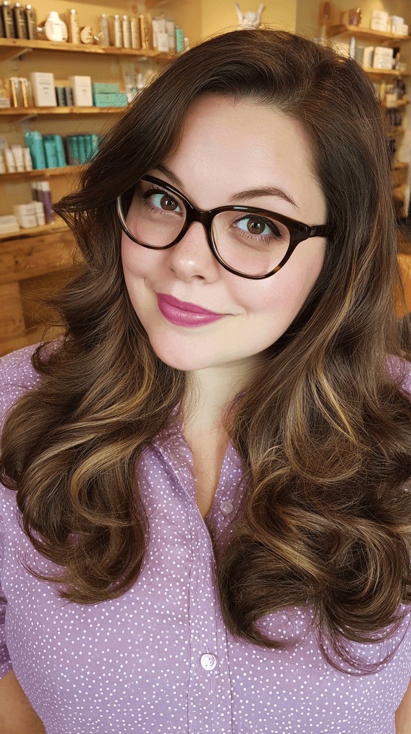 Soft Layered Curls with Natural Highlights