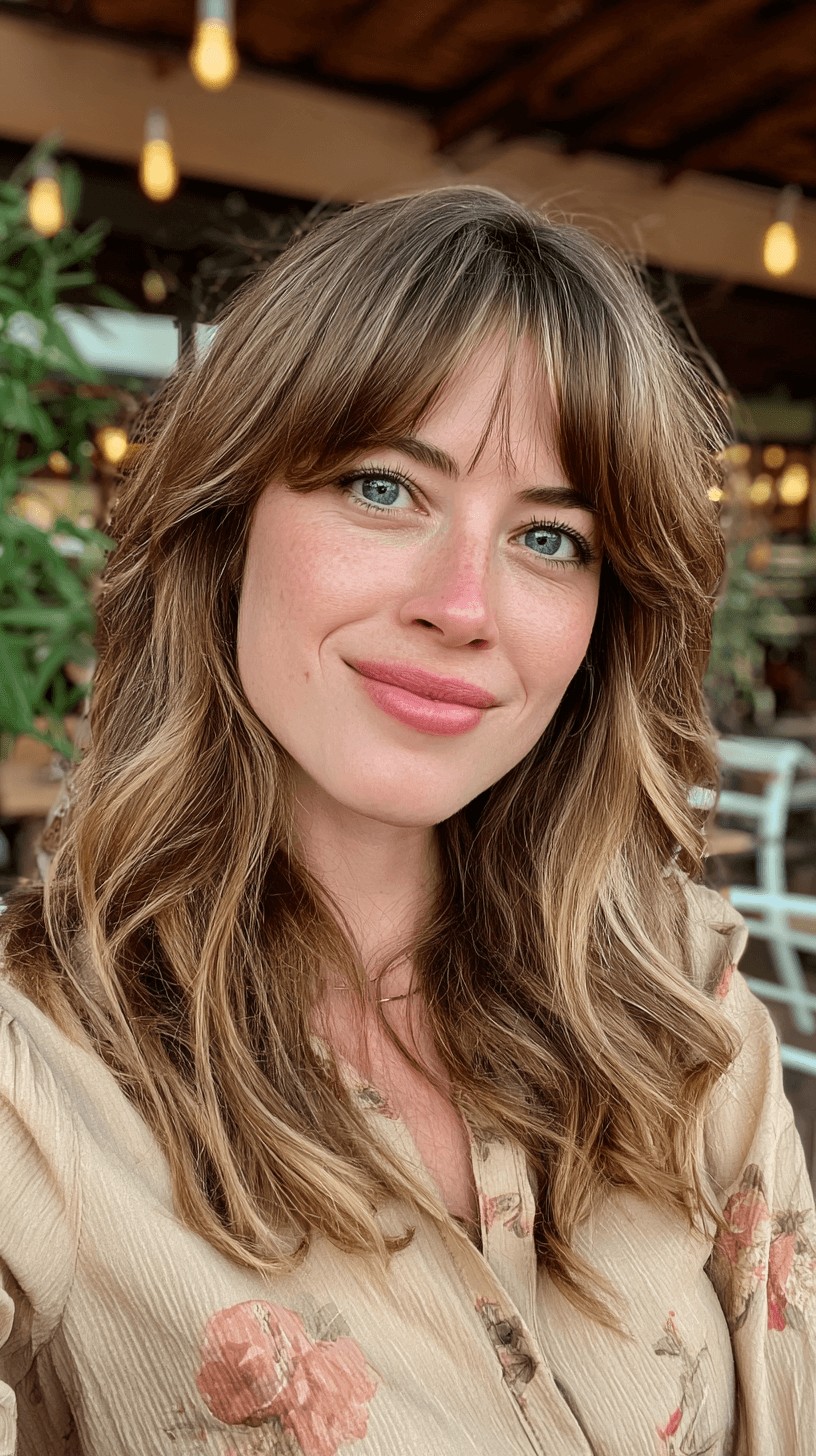 Softly Framed Curtain Bangs with Subtle Layers