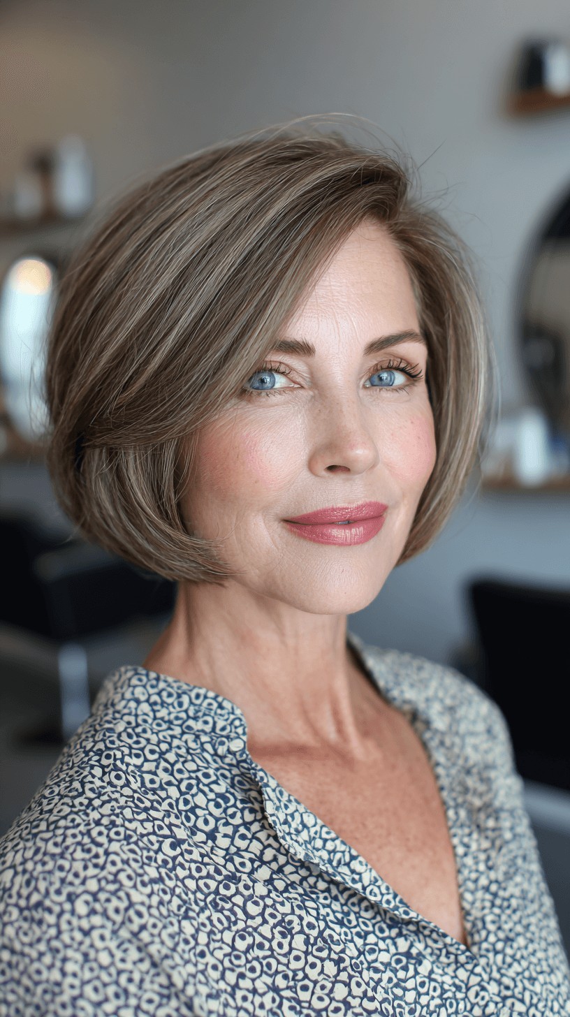 Softly Textured Ash Blonde Bob with Subtle Layers