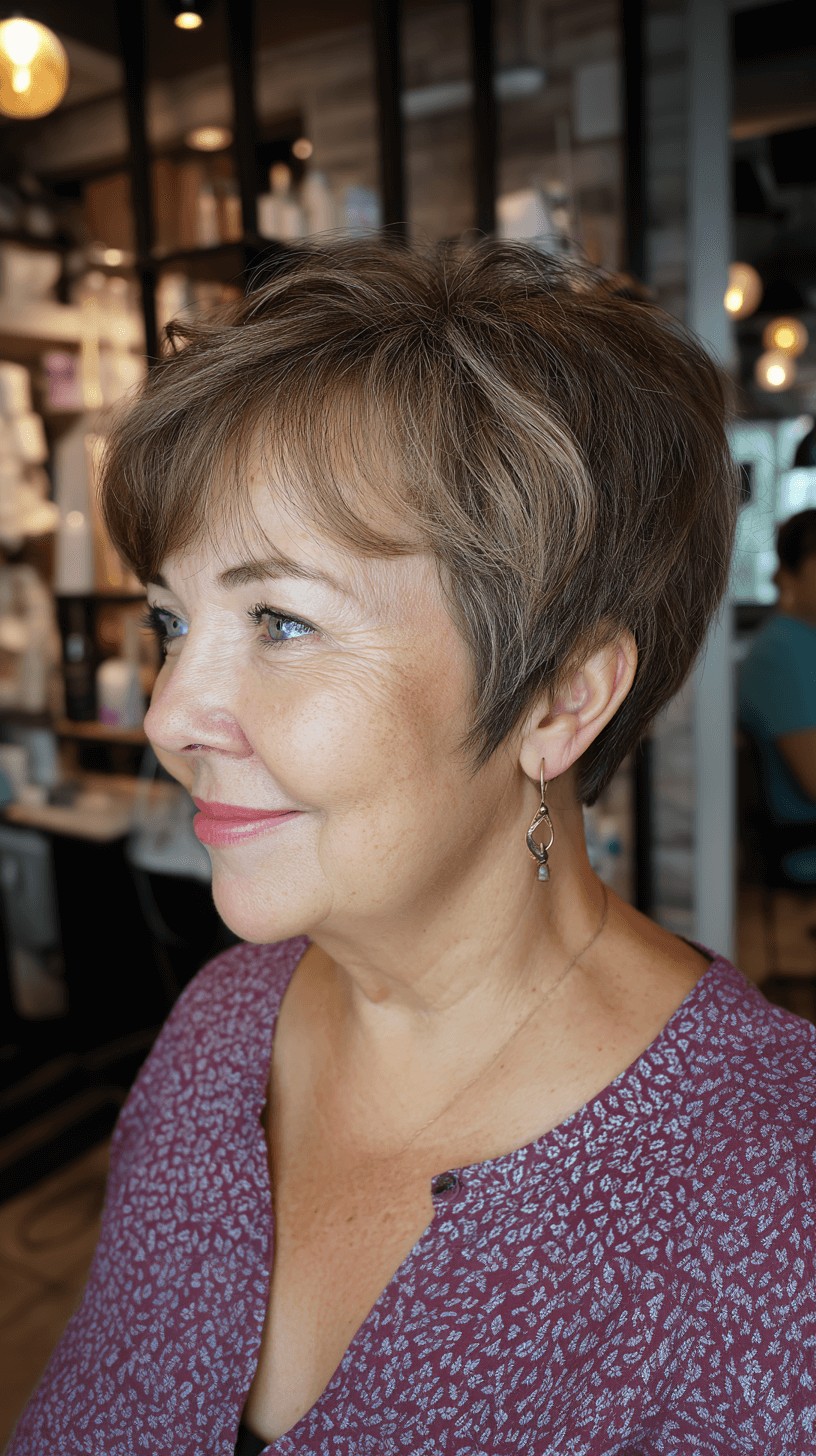 Softly Textured Asymmetrical Pixie Cut