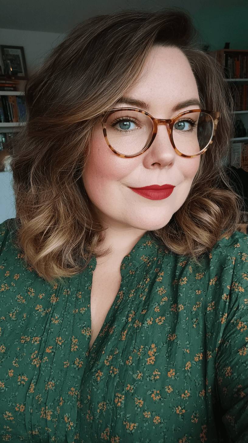 Softly Textured Mid-Length Cut with Gentle Waves