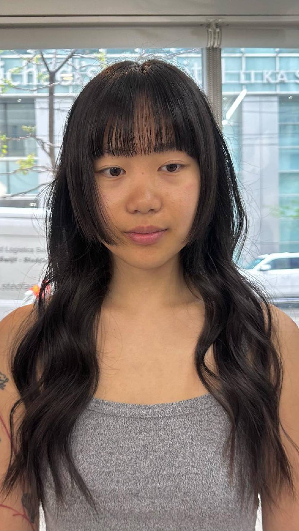 Stylish Hime Cut with Soft Textured Ends