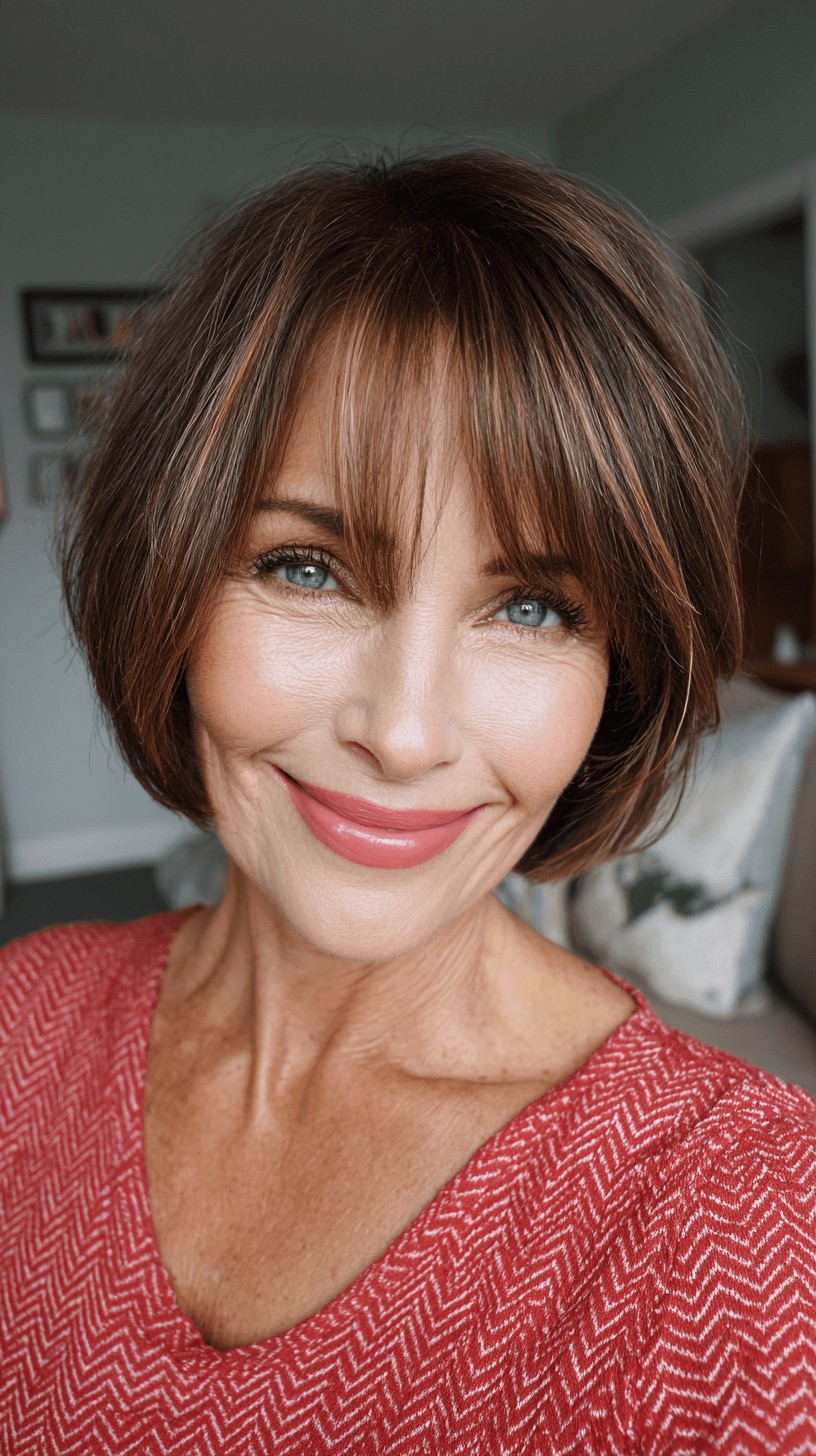 Stylish Textured Bob with Soft Face-Framing Layers