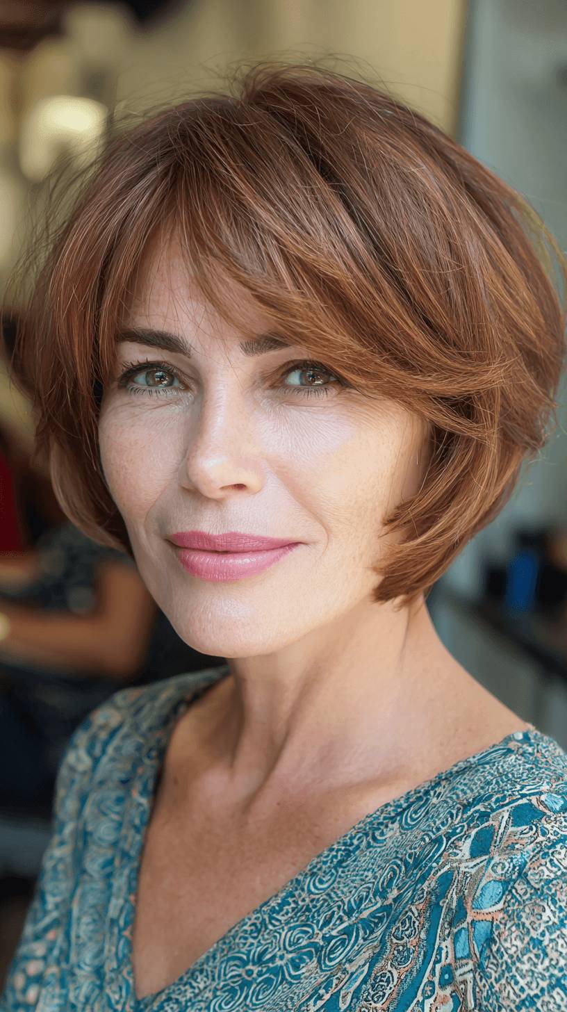 Textured A-Line Bob with Subtle Layers