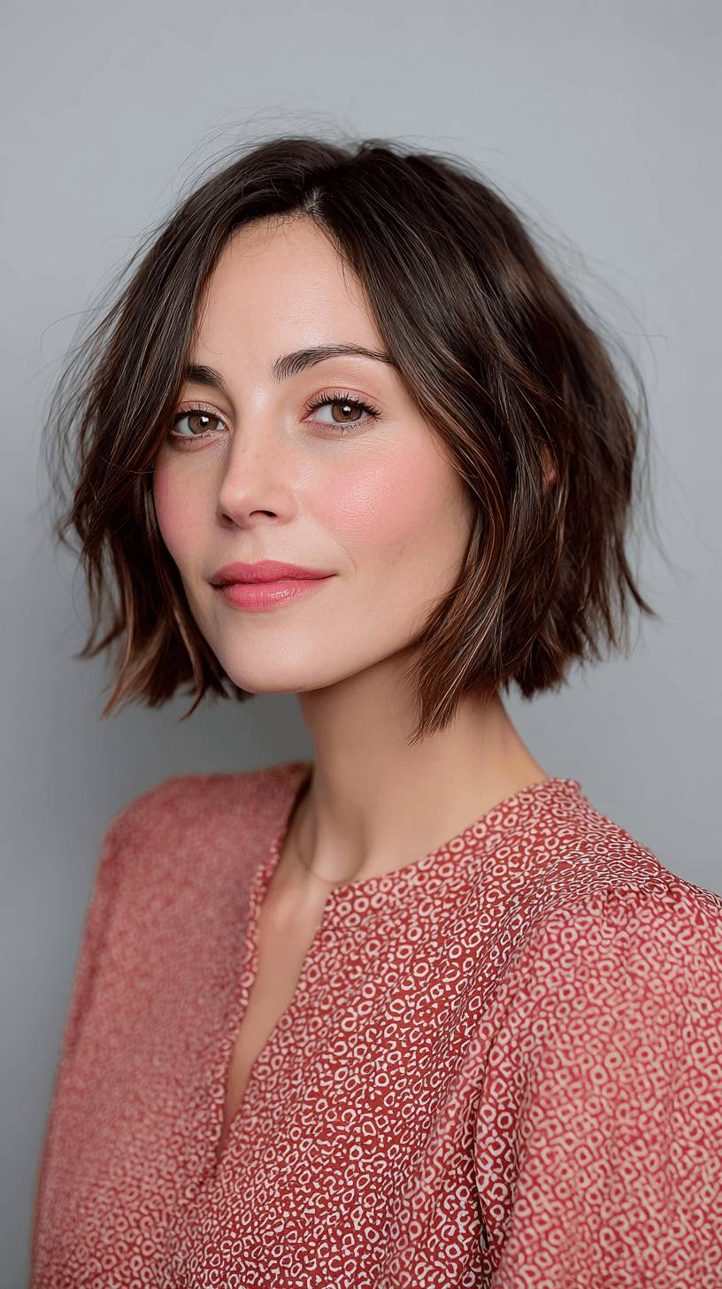 Textured Bob with Playful Layers
