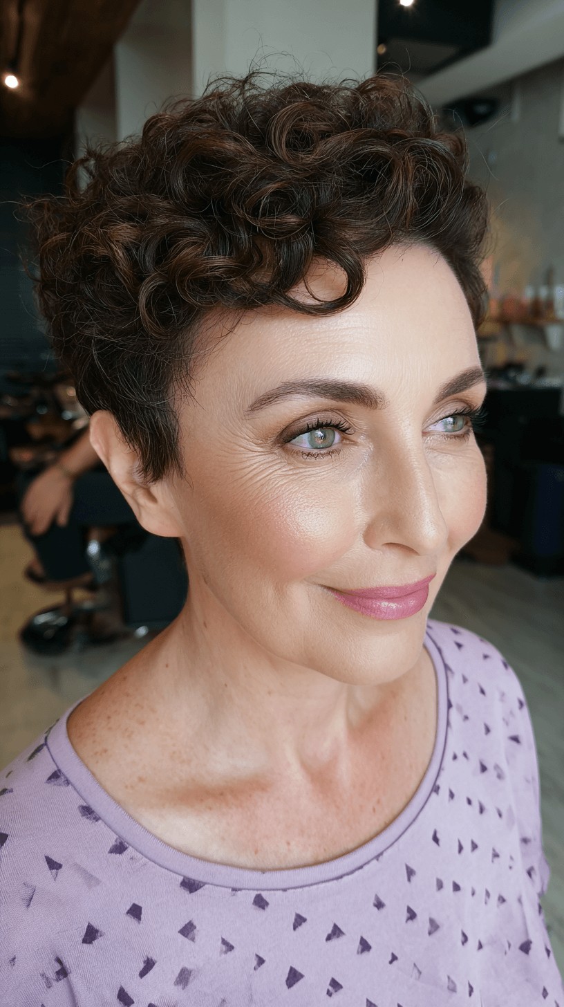 Textured Curly Crop with Defined Curls