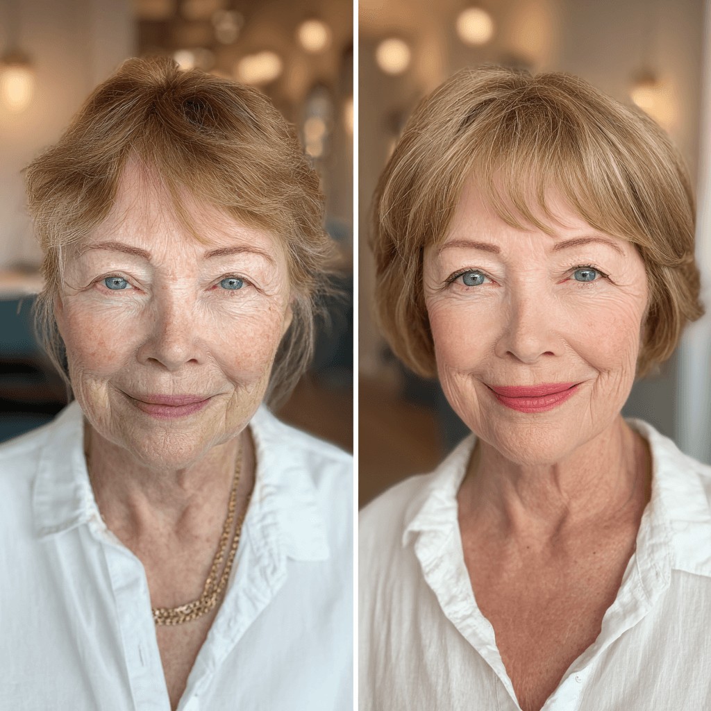 Textured Golden Blonde Bob with Soft Layers