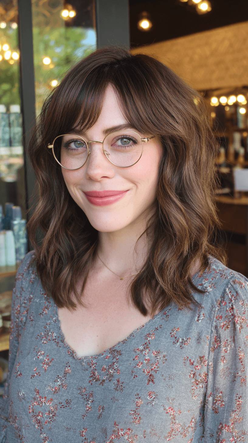 Textured Mid-Length Shag with Soft Face-Framing Layers