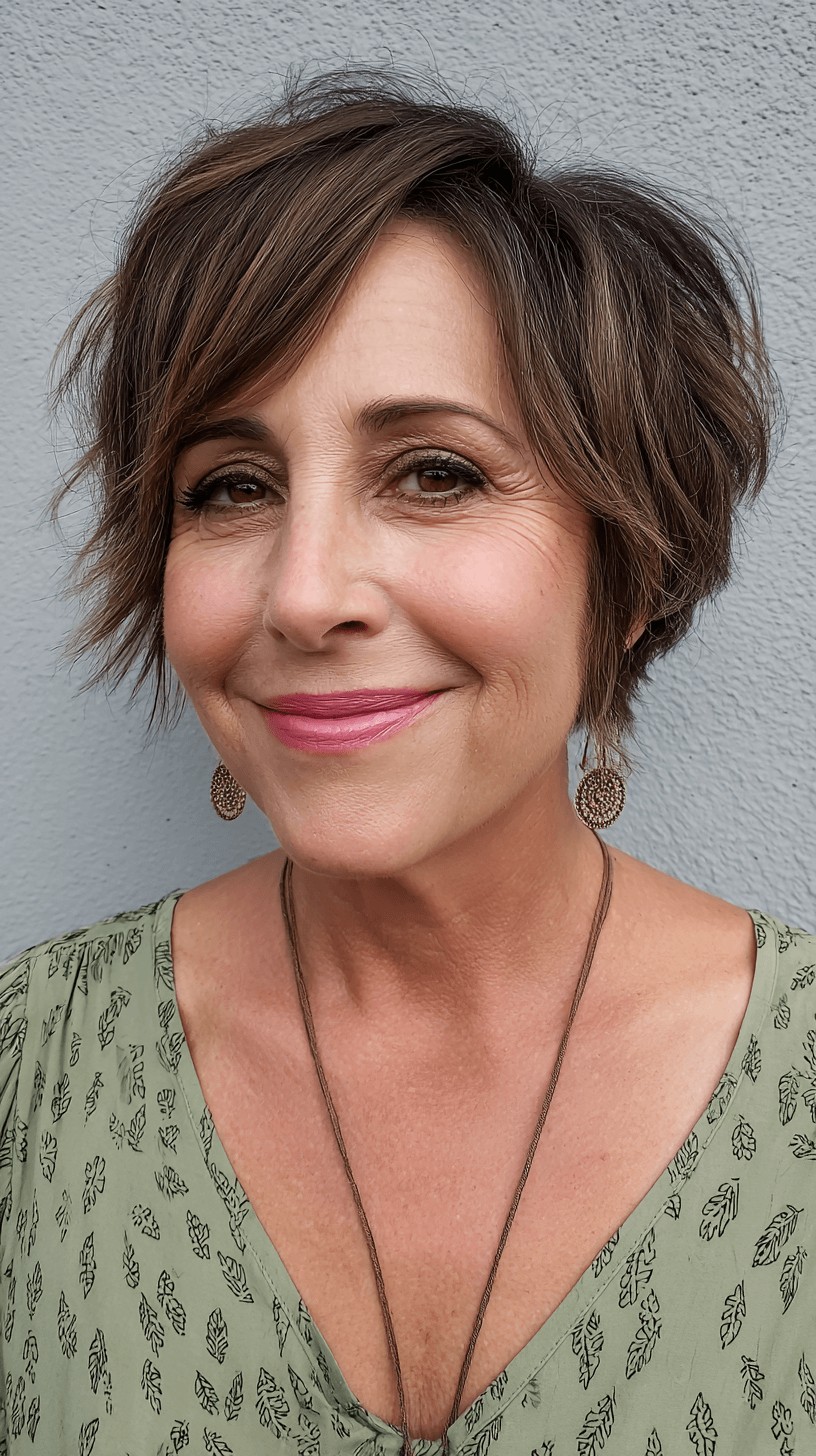 Textured Short Crop with Playful Layers