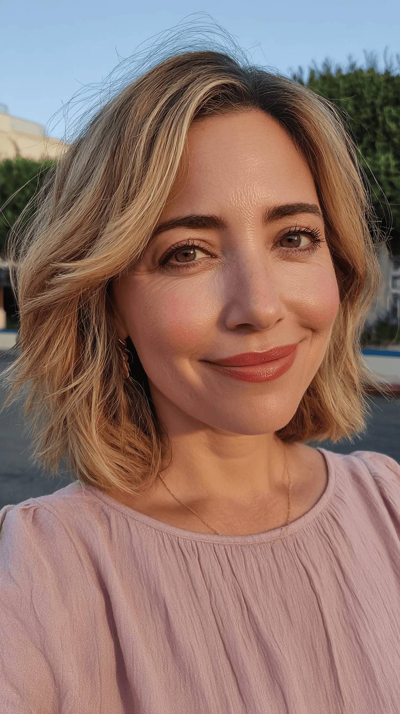 Textured Shoulder-Length Shag with Soft Waves